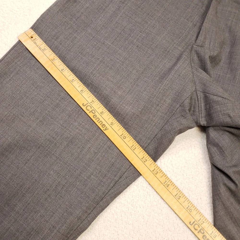 Banana Republic Dress Pants Men 33x32 Gray Gavin Wool Stretch Flat Front Trouser